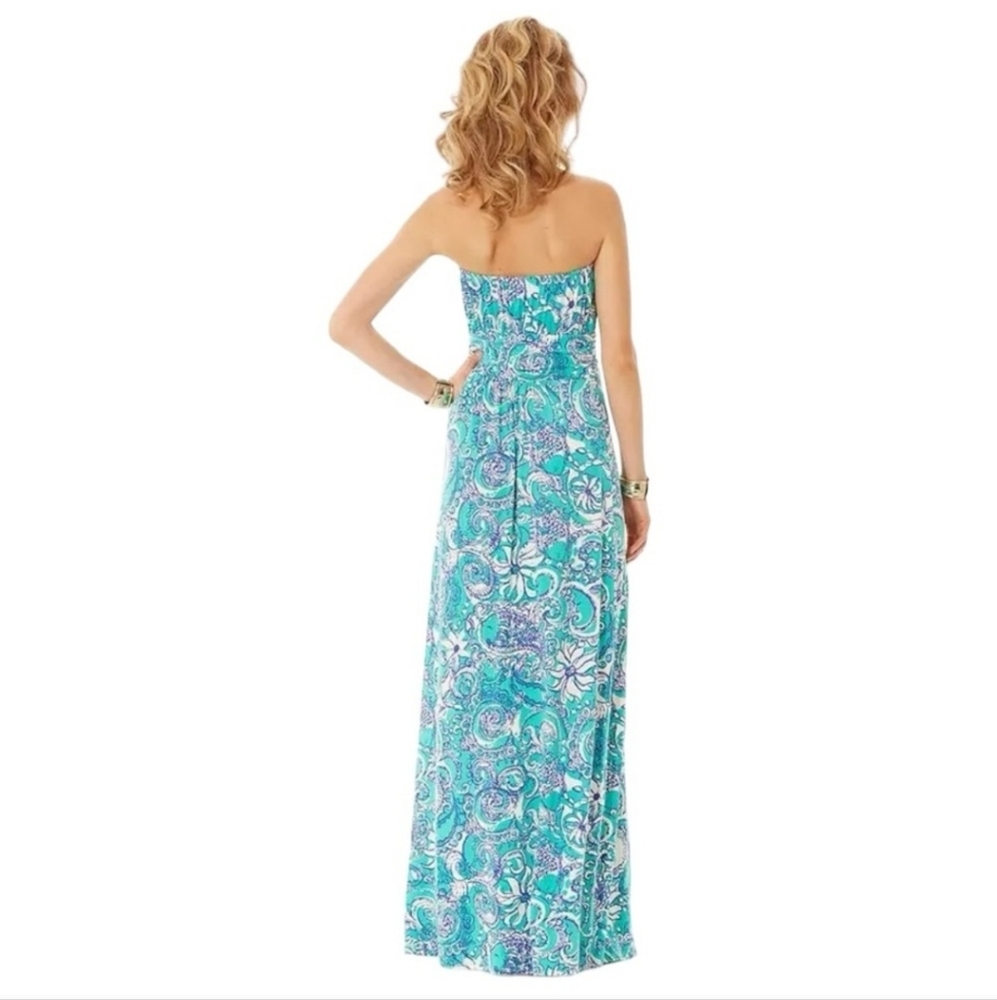 Lilly Pulitzer Holbrook Montauk Strapless Maxi Dress #80497 Womens Size XXS - Picture 14 of 15